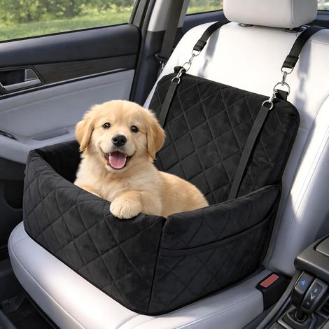 Siège auto pour petit chien avec poches de rangement (1/5)
