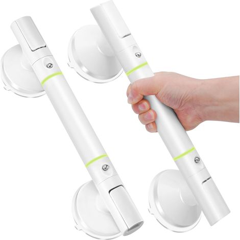 Poignée à ventouse puissante - 2 pièces - Poignée de sécurité pour salle de bain - Convient aux personnes âgées - Installation facile sans perçage pour baignoire (1/3)