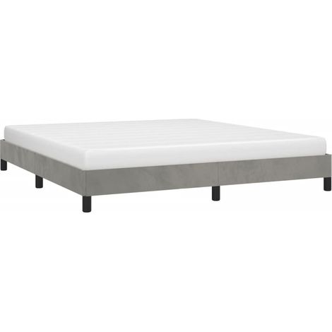 vidaXL Cadre de lit sans matelas gris clair 180x200 cm velours (1/5)