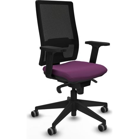 Horna sincro malla negra similpiel morado brazos 2D base piramidal  ruedas 65mm engomadas (1/5)