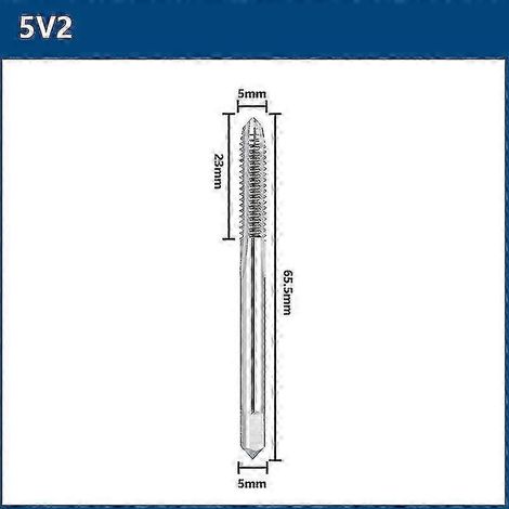 Gewindebohrer für Reifenventilgewinde 5v1 5v2 8v1 8v2 10v1 Gewindebohrer mit geraden Nuten Handwerkzeuge zum Gewindeschneiden - 5V2-CN