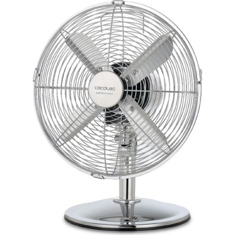 Ventilateur de table with 40 W y finition chromée, 12 pouces, 3 vitesses, oscillation, silencieux, réglable en hauteur, 4 pales et sécurité maximale. (1/5)