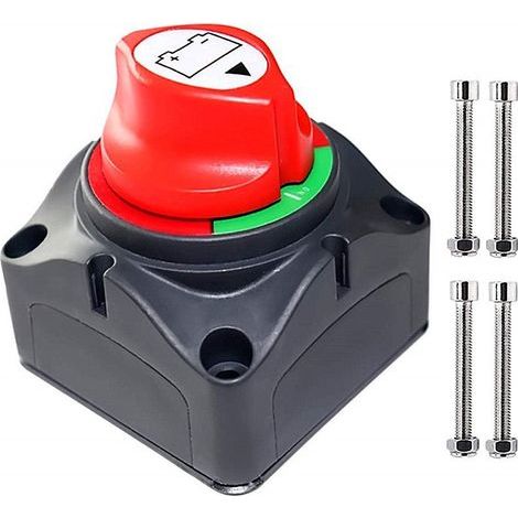 Interruttore di disconnessione batteria 12V-48V, interruttore di isolamento batteria, interruttore di disconnessione batteria impermeabile 275A per auto, barche e veicoli (1/5)