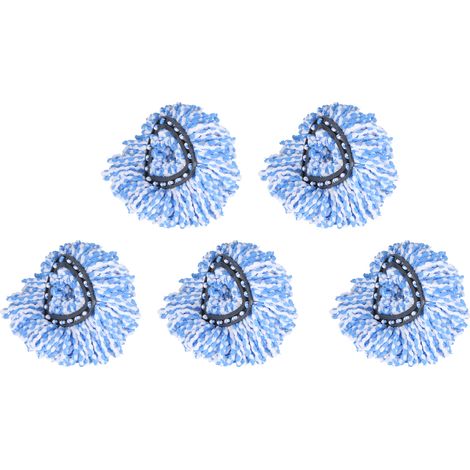 Lot de 5 recharges de lingettes pour balai vileda/O-Cedar, fibres absorbantes, remplacements pour balai rotatif. (1/5)