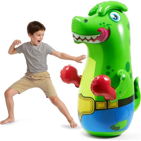 Sac de frappe T-Rex Dinosaur Bopper pour enfants et adultes, 119 cm, jouet de boxe autonome pour fitness, sac de frappe sur pied, sac de frappe pour enfant avec rebond (1/5)