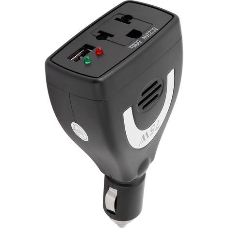 Adaptateur 75W Convertisseur 12V-220V pour Voiture avec Chargeur USB (1/5)