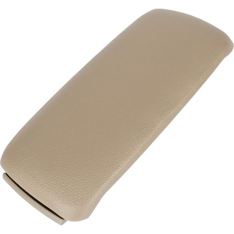 Reposabrazos Audi A4 B7 04-08 con tapa, botón y juego de tapicería de cuero sintético beige con bisagras finas. (1/2)