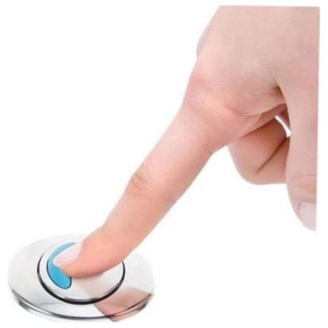 Bouton Poussoir Chasse D Eau - Double Commande - Pour Reservoir De Toilette - ABS Chromé - Argent - 1 Pièce (1/5)
