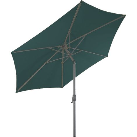 Parasol en aluminium avec coude Ø 2,5 m - couleur : vert (2200)