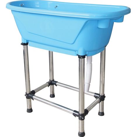 Mini baignoire en polyuréthane pour chiens et chats jusqu'à 30 kg – Hauteur 91 cm pour toilettage debout – Surface antidérapante – Chadog (1/4)