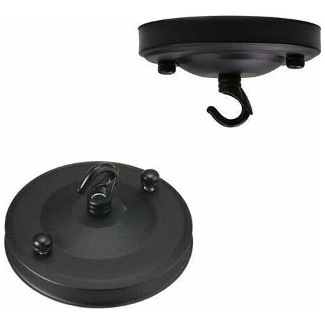 Lot de 2 crochets de plafond pour lustre vintage, crochets de plafond en forme de rose en fer vintage, support de plaque, lustre, toit, ventouse, châssis, lumière, accessoires adaptés, idées de bricol (1/5)