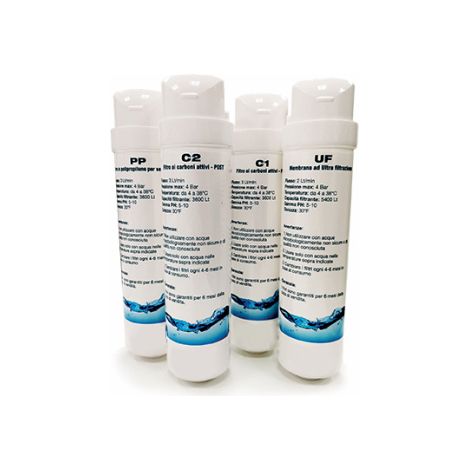 Kit Completo 4 Cartucce per Simply Acqua Senza (1/2)