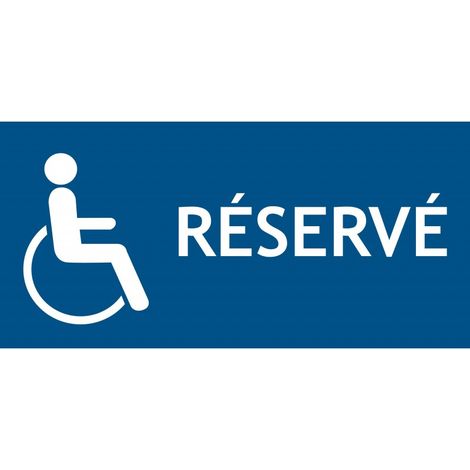 Picto réservé handicapé PVC 2mm