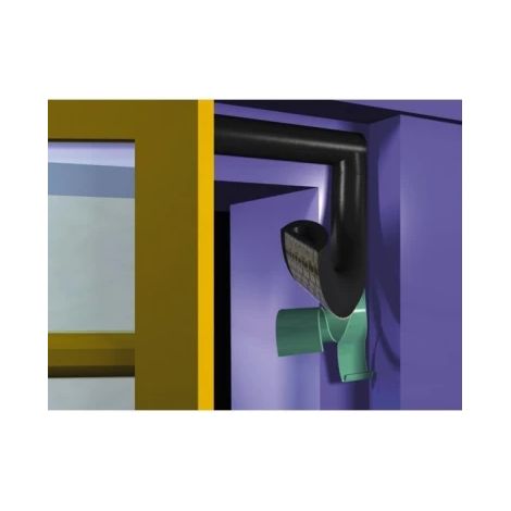 Finish – Joint de porte Profil D – Caoutchouc cellulaire noir – Longueur 7,5 m – Adhésif armé pour étanchéité thermique et acoustique (1/3)