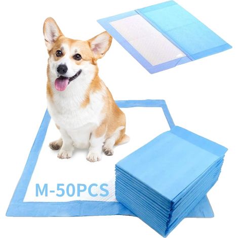 Alfombrillas para cachorros, superabsorbentes, diseño impermeable, 4560 cm (50 unidades) (1/2)