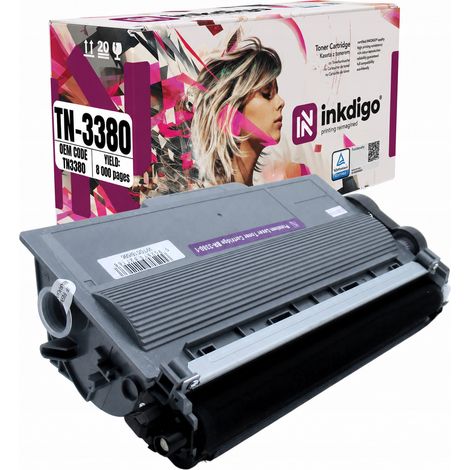 Inkdigo Toner TN3380 kompatibel mit Brother DCP-8110DN, HL-5440D, MFC-8510DN, TÜV-zertifiziert (1/5)