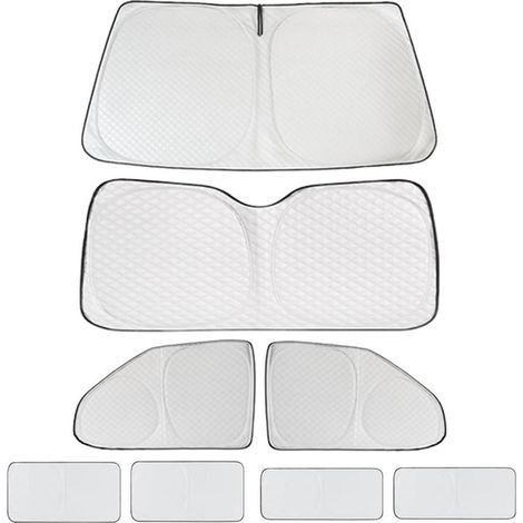 VW T5 T6 Sonnenschutz Set 8-teilig Premium Aluminium Vliesstoff UV-Schutz (1/5)