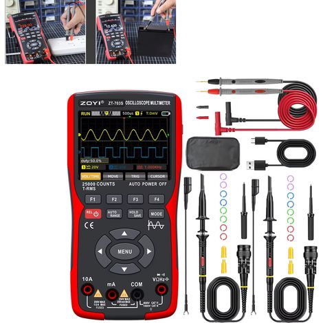 Oscilloscope, multimètre, outils de réparation automobile,générateur de signaux,mesure la tension et le courant, idéal réparation automobile