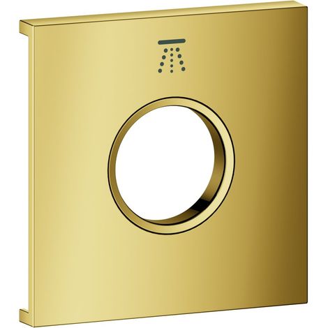 Grohe Grohtherm Aqua Tiles Metallplatte, Symbol Kopfbrause 3 für Grohtherm Aqua Tiles UP-Thermostate, Cool Sunrise, 106889GL00 (1/3)