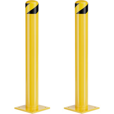 "Heavy Duty Steel Traffic Bollard for Enhanced Safety and Visibility  Durable Parking Barrier for Driveways,Roads,and Construction Sites