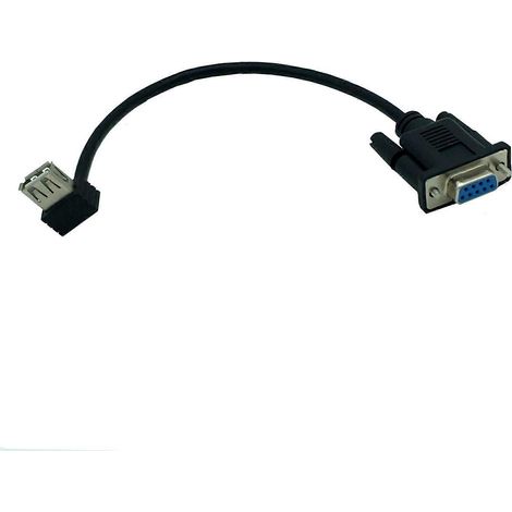 Adaptateur de câble série portable RS232 DB9 femelle vers USB femelle pour une intégration transparente des appareils, permettant la connexion au port série des ordinateurs portables. (1/5)