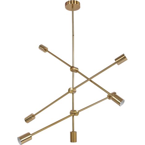 Suspension à 6 lumières, style géométrique, design unique, stable et robuste, très durable, 110-220 V (1/5)