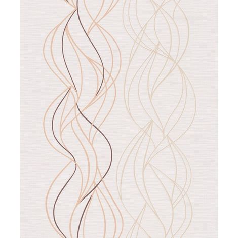 BRICOFLOR Papier Peint moderne beige  Tapisserie pour chambre adulte, salon & plus  Papier Peint graphique motif beige et marron (1/3)