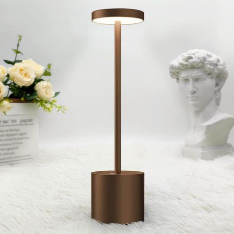 3 modes de couleur – 5000mAh lampe de bureau LED en métal design charge usb – Lampe de table sans fi (1/5)