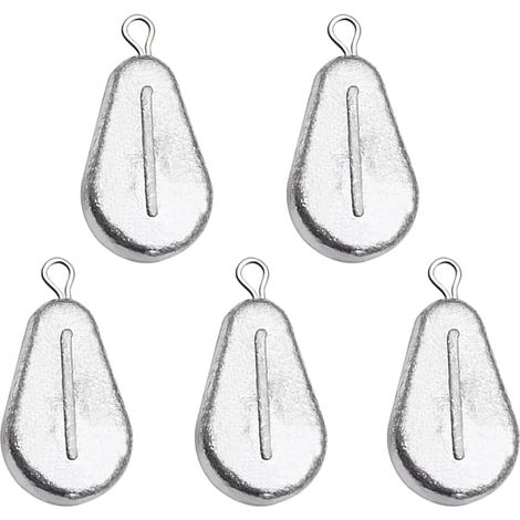 Lot de 5 plombs de pêche multi-usages pour rivière, eau salée et eau douce (1/5)
