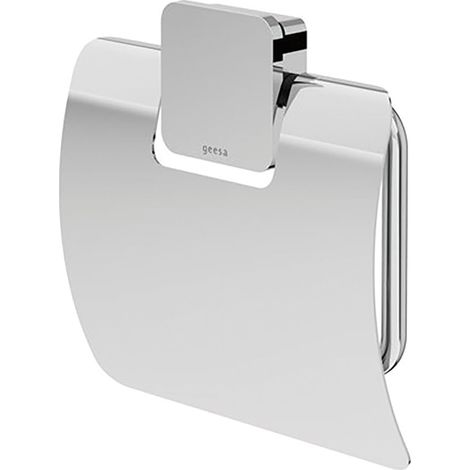 Geesa Toilettenpapierhalter mit Deckel Topaz - Klopapierhalter zum Bohren, chrom (1/5)
