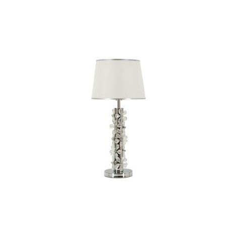 Lampe de table fleurie argentée cm ø 35x74 (1/5)