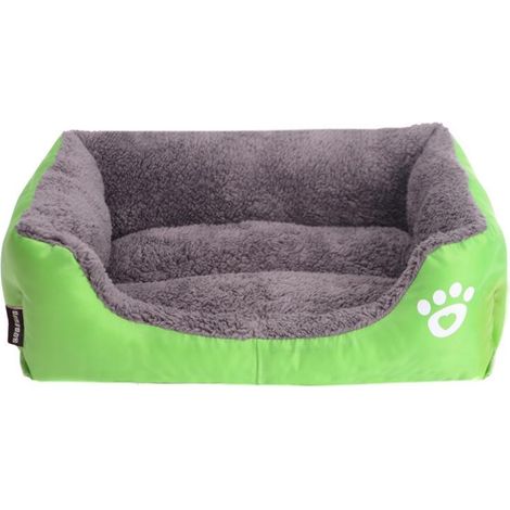 Cage pour animaux toutes saisons - vert S, niche carrée, matelas pour chien Teddy et Poméranien, coussin en coton PP (1/5)