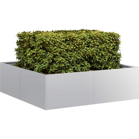 Jardinera 100x100x30 cm de acero galvanizado vidaXL