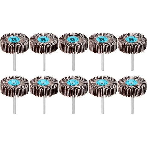 Lot de 10 disques à lamelles de ponçage et de polissage pour meuleuse électrique rotative (1/4)