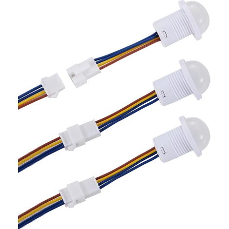 3 Pièces Commutateur de capteur Infrarouge PIR 110 V/220 V, Mini détecteur de Mouvement Infrarouge pour Installation intérieure (1/5)