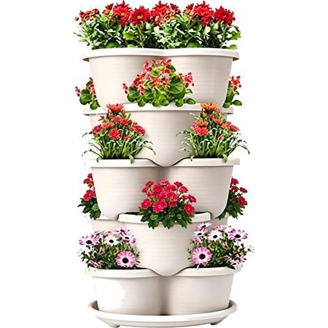 Vertikales Gartenpflanzgefäß 5 Stück Gestaffelte Erhöhte (1/5)