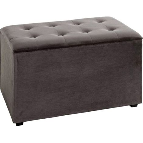 Coffret de Rangement Velours "Idaya" 65cm Anthracite (1/5)