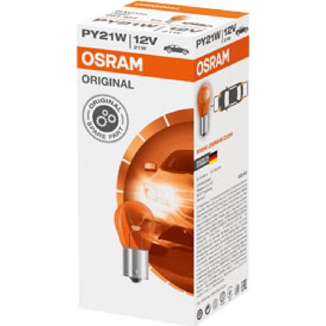 Osram – Lot de 10 ampoules PY21W 12V 21W – Éclairage esthétique pour véhicules – Durabilité exceptionnelle – Performance optimale