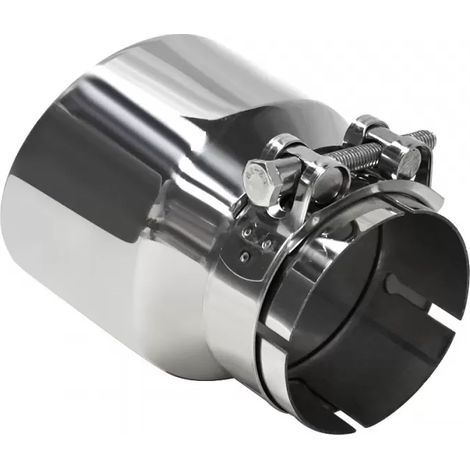 Embout D'échappement En Acier Inoxydable Poli - Entrée 3 Pouces - Sortie 4 Pouces - Fixation Par Boulon - Universel Pour Voiture Camion SUV - 1 Pièce (1/5)