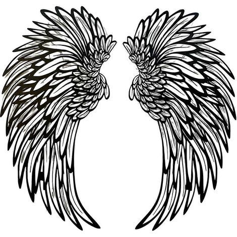 Paar Engelsflügel aus Metall, dekorative Wandskulptur für Wohn- und Schlafzimmer, künstlerischer Wandschmuck, 1 Set (1/5)