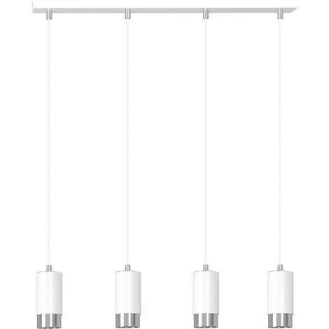Lampadario Emibig Fumiko 4xGU10 bianco cromo dimmerabile moderno (1/5)