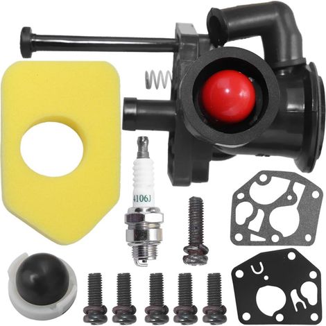Carburateur 795477 compatible Briggs & Stratton 795469 794147 699660 794161 498811 avec filtre à air 698369 et bougie d'allumage