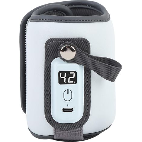 Chauffe-lait – Chauffe-biberon Portable à Chauffage Rapide avec 5 Réglages de Température Précis, écran LCD en Temps Réel, Conception LéGère de 160 G pour la Maison et les Voyages (BLUE) (1/5)