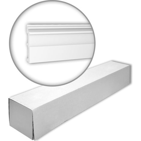 Profhome 653114-box 1 Scatola 12 pezzi Battiscopa Zoccolino design classico senza tempo  24 m
