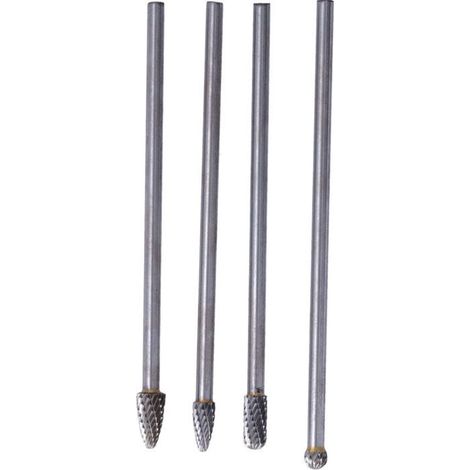 Lime rotative longue en acier au tungstène, jeu de fraises à queue de 6 mm pour la gravure sur bois (1/4)