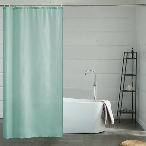 Duschvorhang Eckdusche Polyester H200 x B100 cm (1er Pack) Minzgrün (1/5)