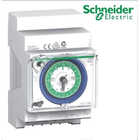 Interrupteur horaire 24H - réserve de marche 150h -Schneider CCT15365 Acti9 IH