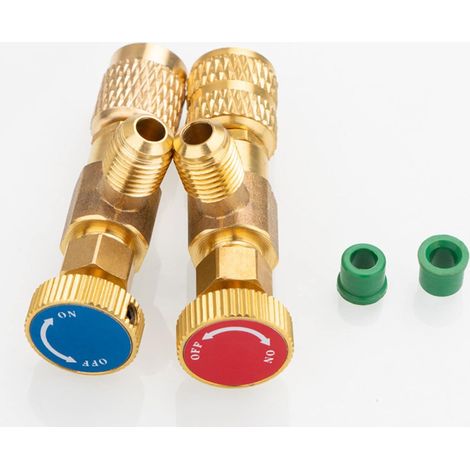 Pieces Refrigerant Regulator Valve, R410A R22 Safety Valve, Refrigerant Safety Valve, for R22/R410 Fitting Adapters, Air Conditioning Flow Valve (1/5)