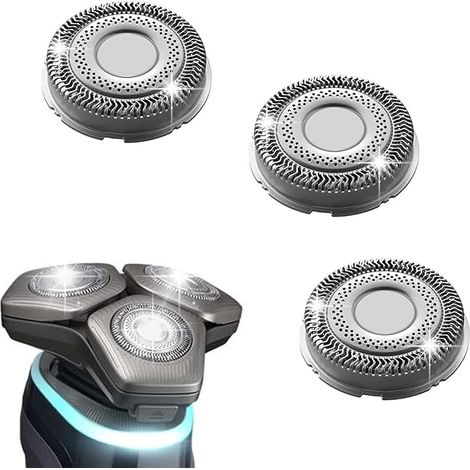 SH91/52 Paquete de 3 cuchillas de repuesto para afeitadoras eléctricas Philips Series 9000 (S9xxx) y S9000 (SP98xx) – Cuchillas rotativas de precisión autoafilables para hombres (1/5)
