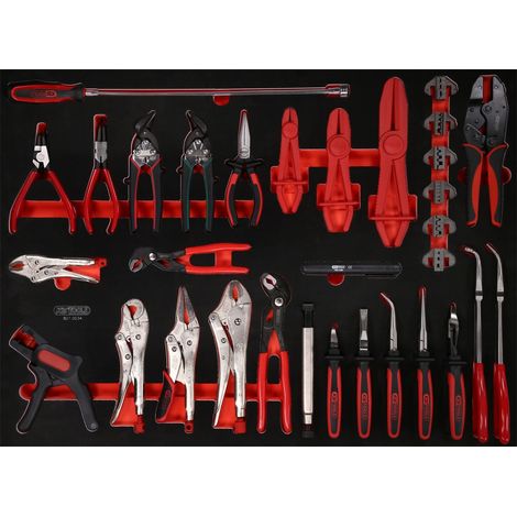 KS Tools Zangen-Satz in Schaumstoffeinlage, 34-tlg.